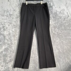 New Worthington Modern Fit Trouser Leg Pants Women Size 12 Black Pleated Stretch